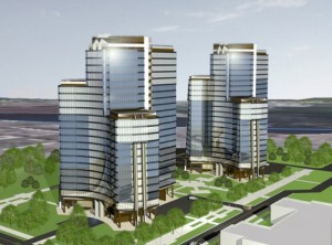 Проект 24 этажных жилых домов по ул.Мичурина в Красноярске.