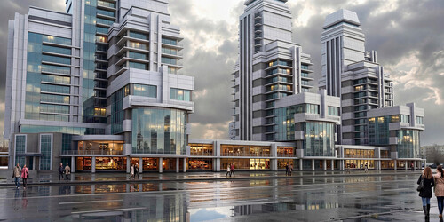 Жилой комплекс между улиц Красной Армии, Ладо Кецховели, Пушкина.