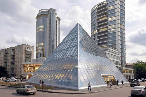 Архитектурный комплекс объединяет два масштабных объекта: высотный гос