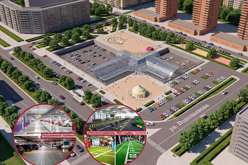 Детский развлекательный центр в г.Красноярске с реконструкцией сквера