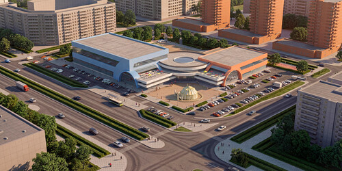 Детский развлекательный центр в г.Красноярске с реконструкцией сквера