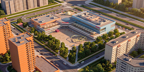 Детский развлекательный центр в г.Красноярске с реконструкцией сквера