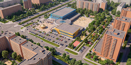 Детский развлекательный центр в г.Красноярске с реконструкцией сквера