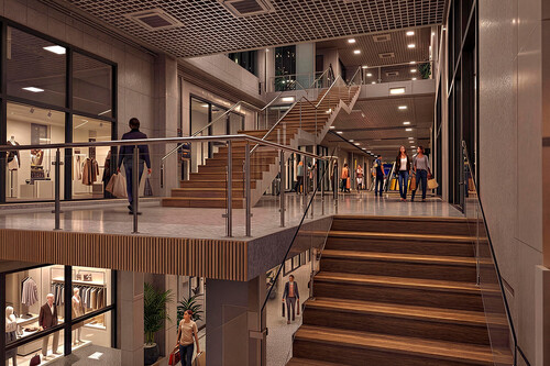 Торгово-развлекательный комплекс с  библиотекой в мкр. Солнечный